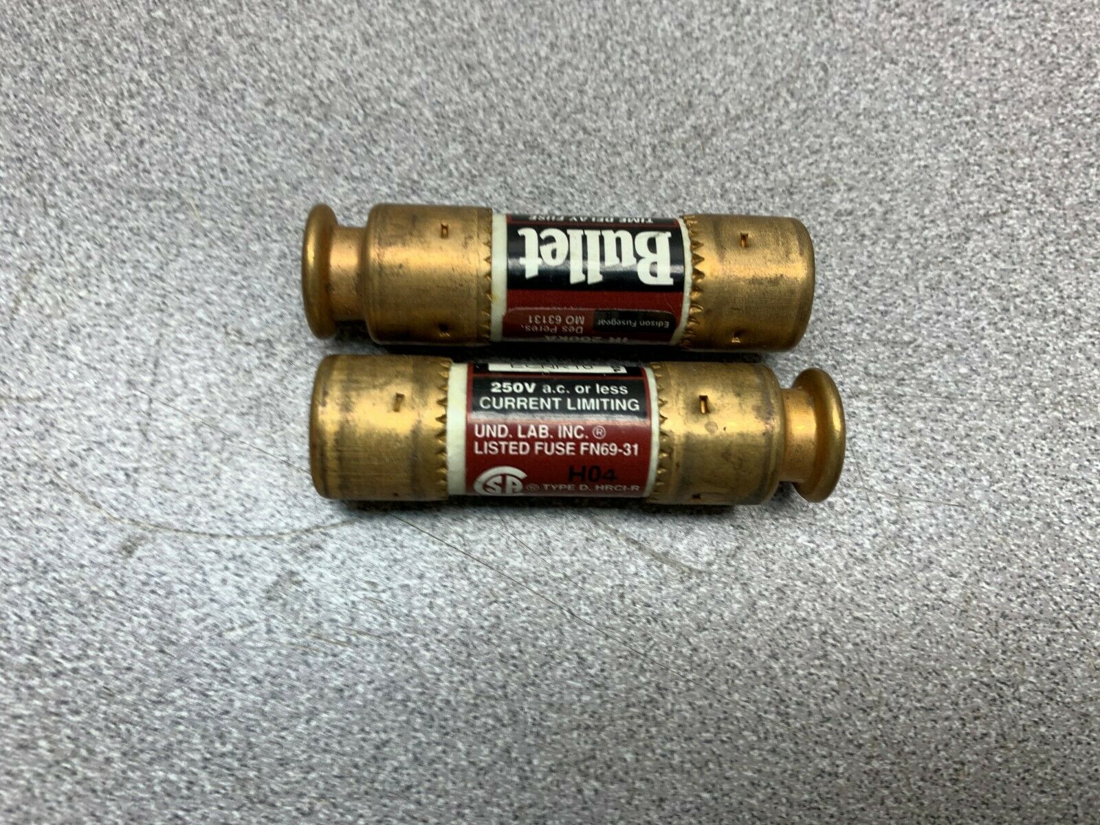 LOT OF 2 NEW NO BOX BULLET FUSE ECNR10