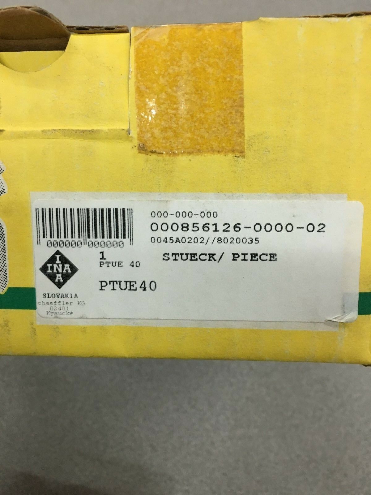 NEW IN BOX INA TAKE-UP BEARING PTUE40