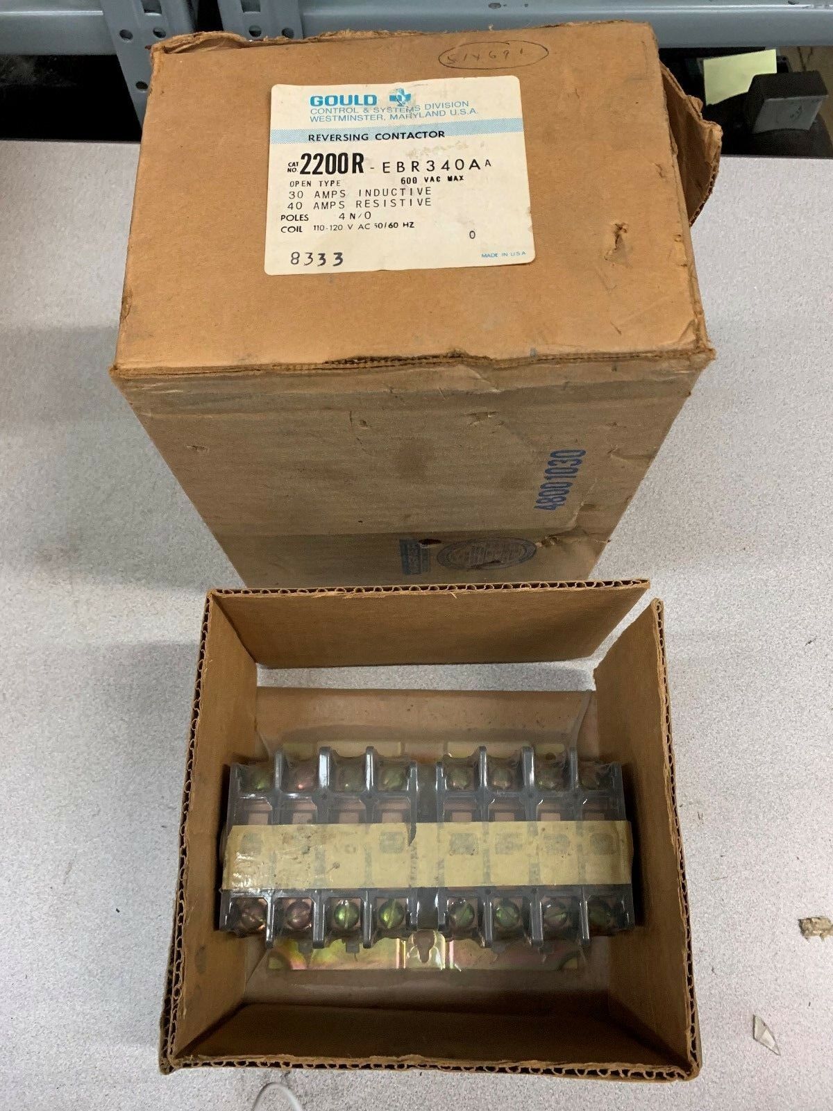 NEW IN BOX GOULD CONTACTOR 2200R-EBR340A