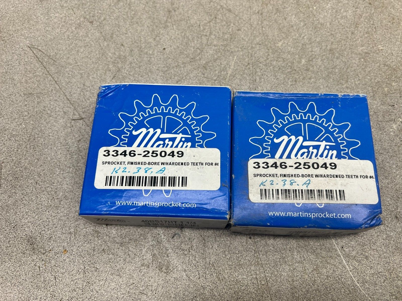 LOT OF 2 NEW IN BOX MARTIN SPROCKET 40BS17HT 1 1/4