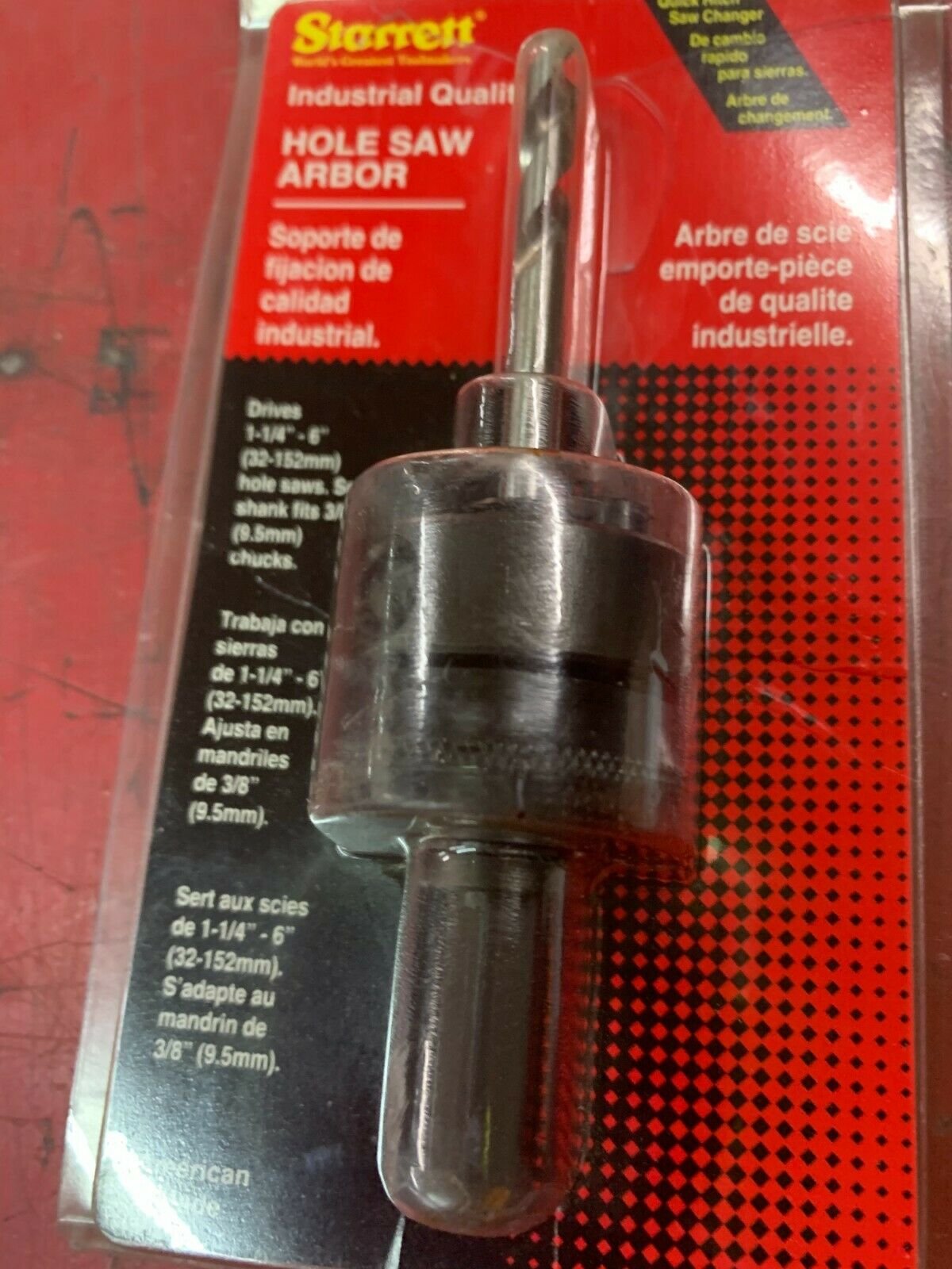 NEW IN PACKAGE STARRETT HOLE SAW ARBOR KA10