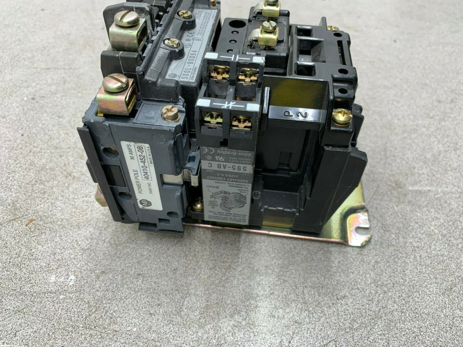 USED ALLEN-BRADLEY 30AMP AC CONTACTOR 500L-BOD94 SERIES B