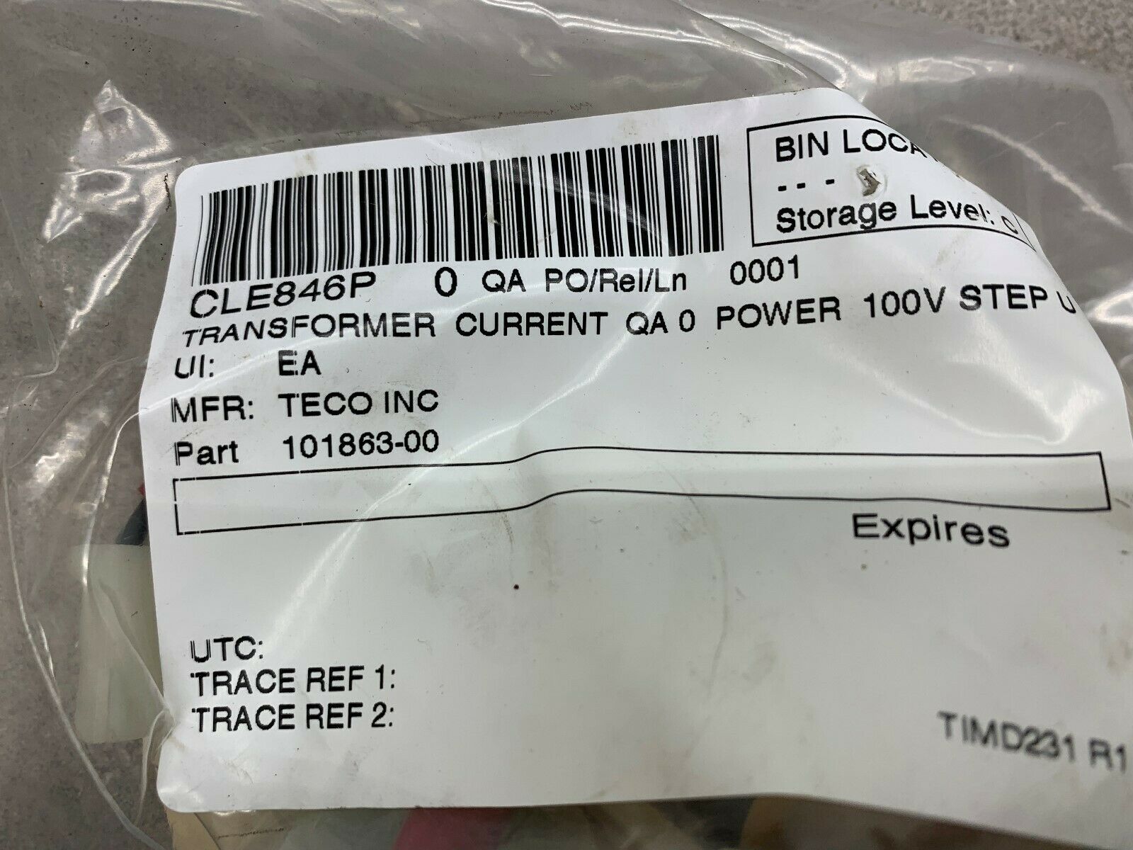 NEW NO BOX TECO TRANSFORMER 101863-00