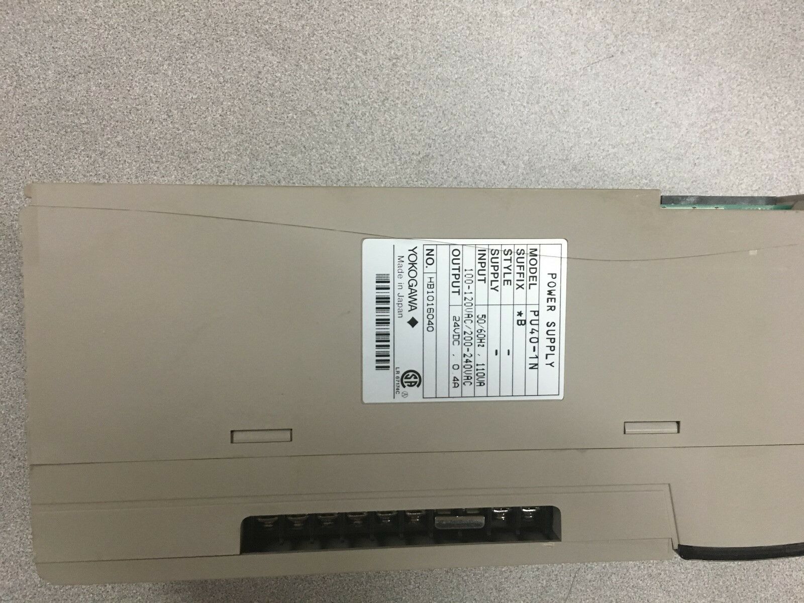 USED YOKOGAWA FACTORYACE POWER SUPPLY MODULE PU40-1N