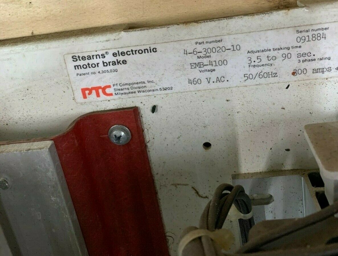 USED PTC STEARNS EMB-4100 ELECTRONIC MOTOR BRAKE PANEL 4-6-30020-10