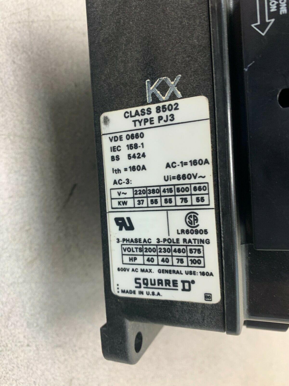 USED SQUARE D 8502 PJ3 .11 CONTACTOR 8502 PJ3.11