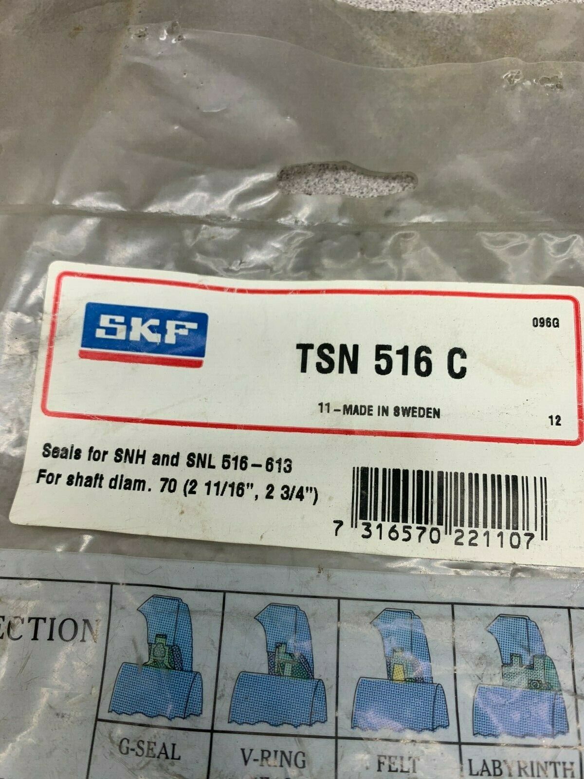 NEW IN BAG SKF ACCESSORIES TSN 516 C