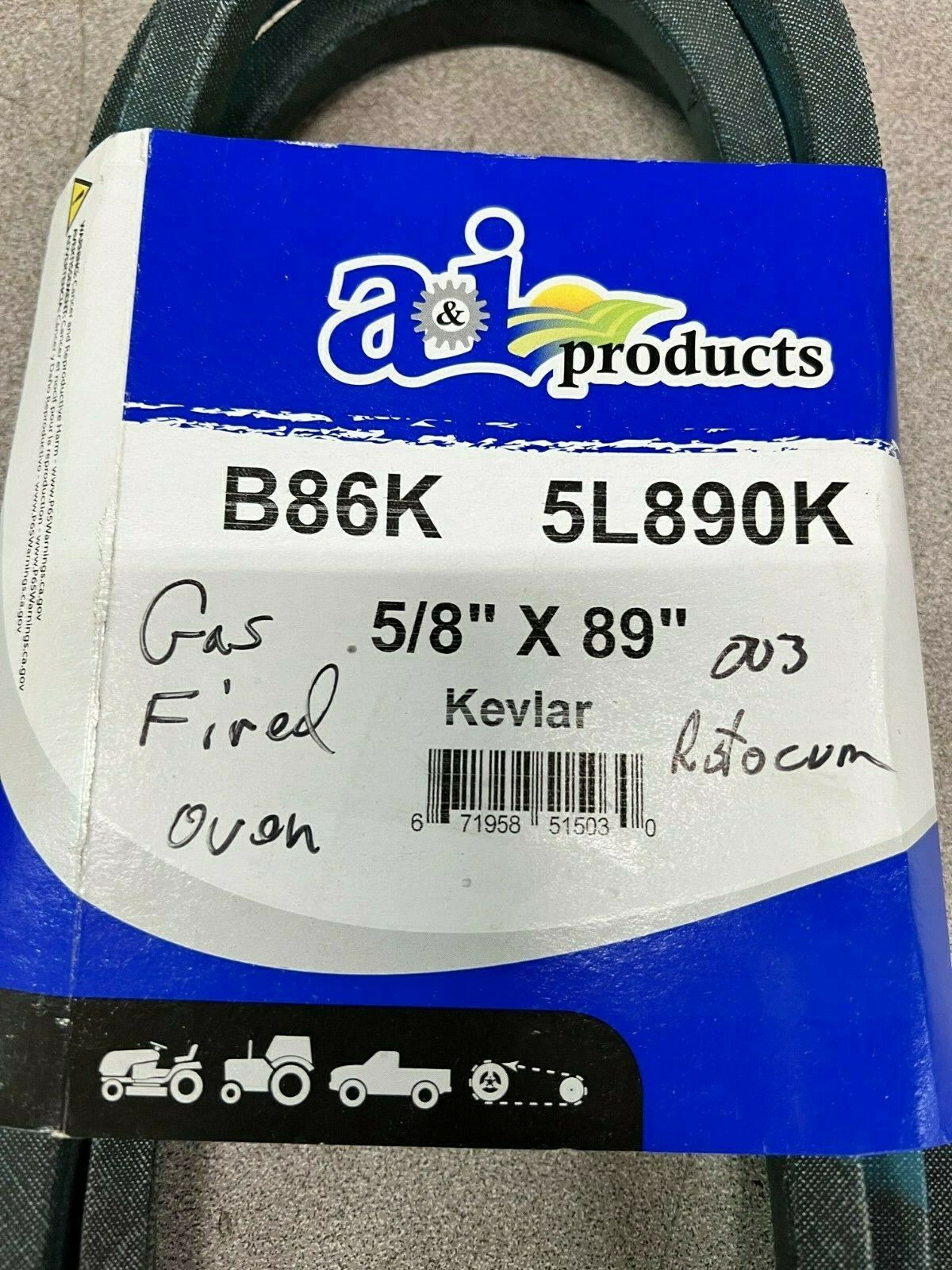 NEW NO BOX AI PRODUCTS BELT 5L890K B86K