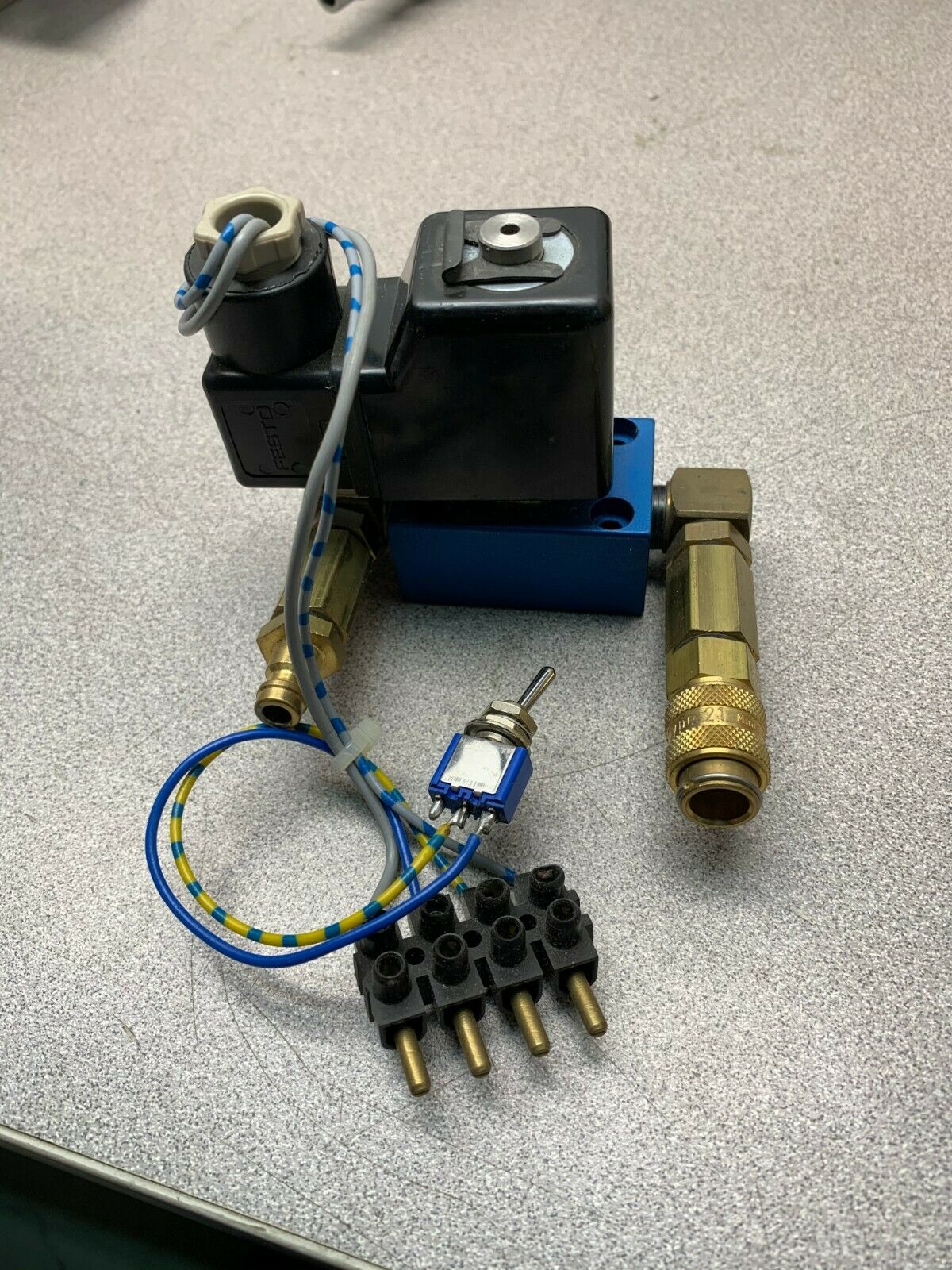 USED FESTO MC-2-1/8 SOLENOID VALVE WITH MSW-42 COIL