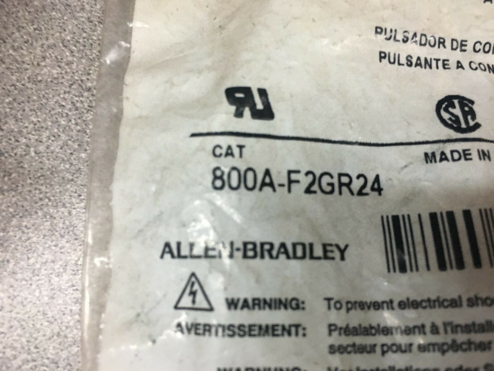 NEW IN BAG ALLEN BRADLEY 800A-F2GR24