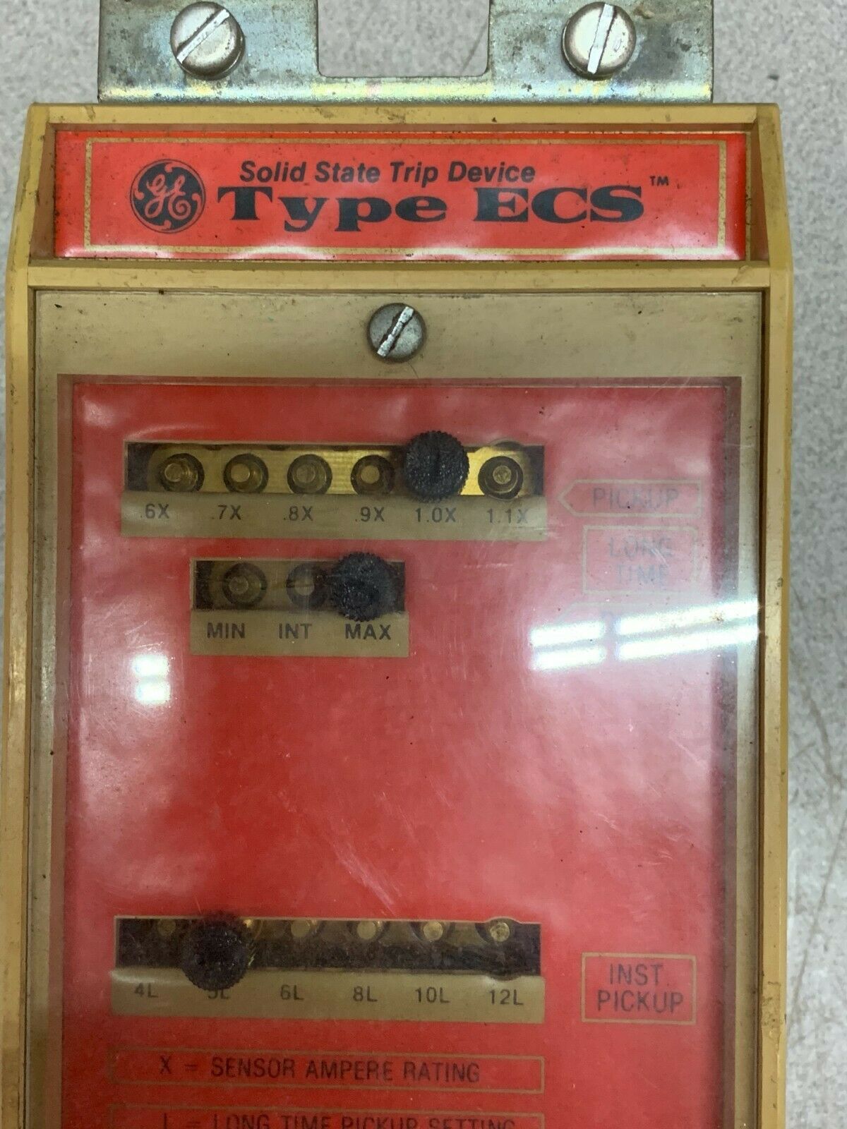 USED GENERAL ELECTRIC TYPE ECS SOLID STATE TRIP DEVICE 568B604G2