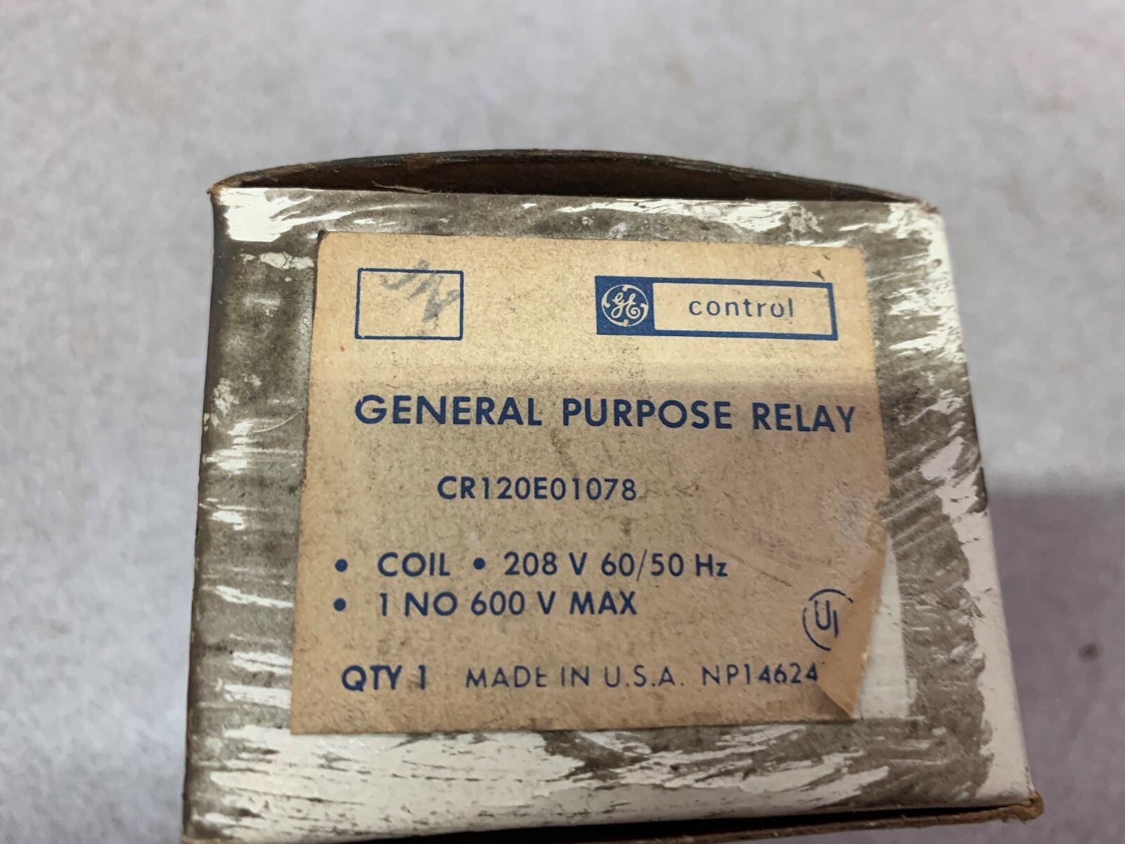 NEW IN BOX GE RELAY CR120E01078