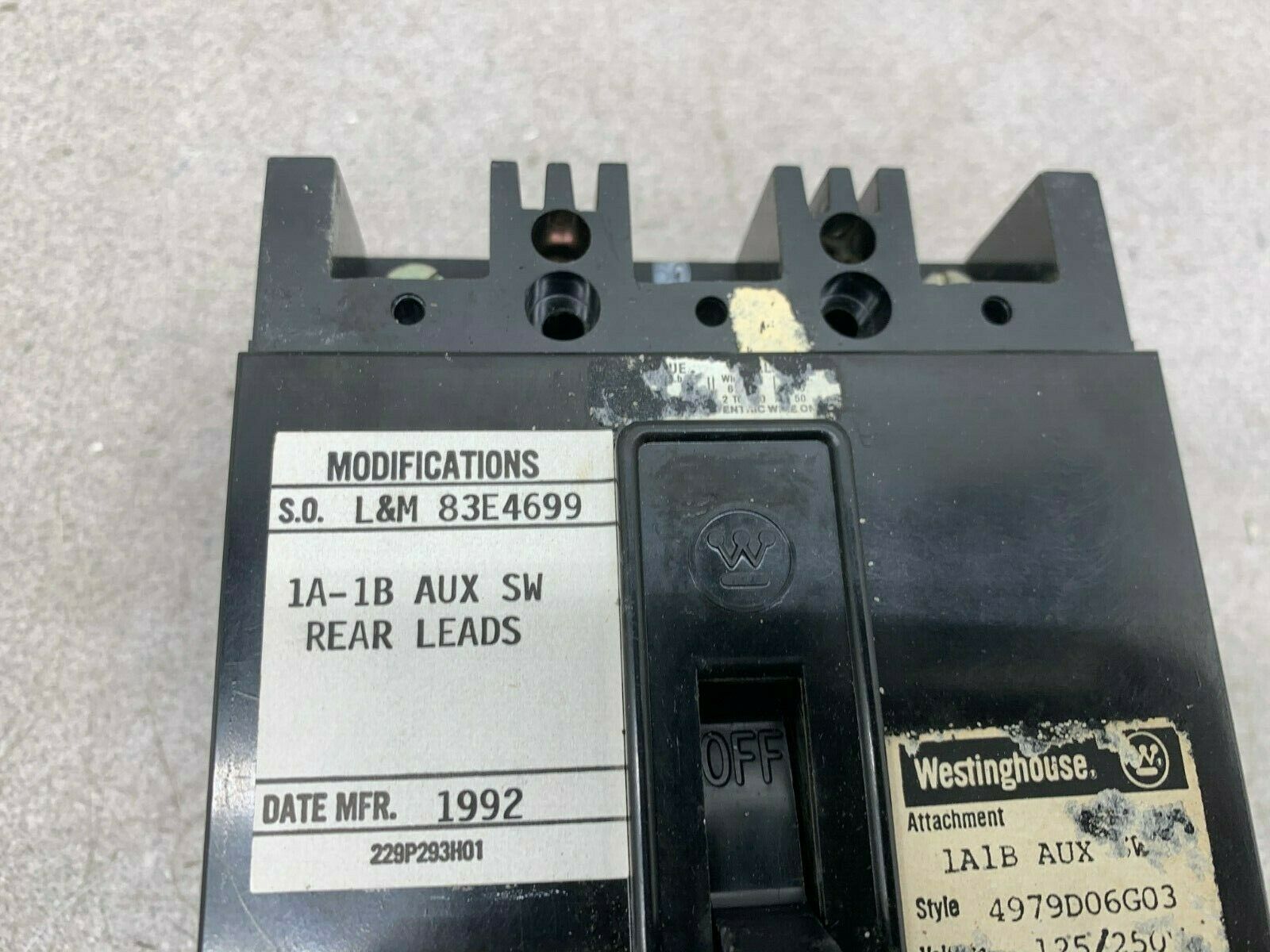 NEW NO BOX WESTINGHOUSE 2 POLE 50AMP TRI-PAC CIRCUIT BREAKER FB2050PL