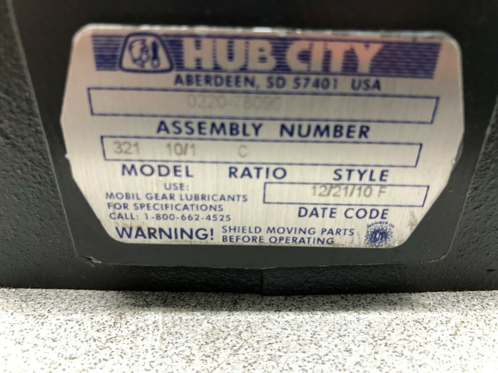 NEW NO BOX HUB CITY 10:1 RATIO ANGLED GEAR REDUCER 0220-78090