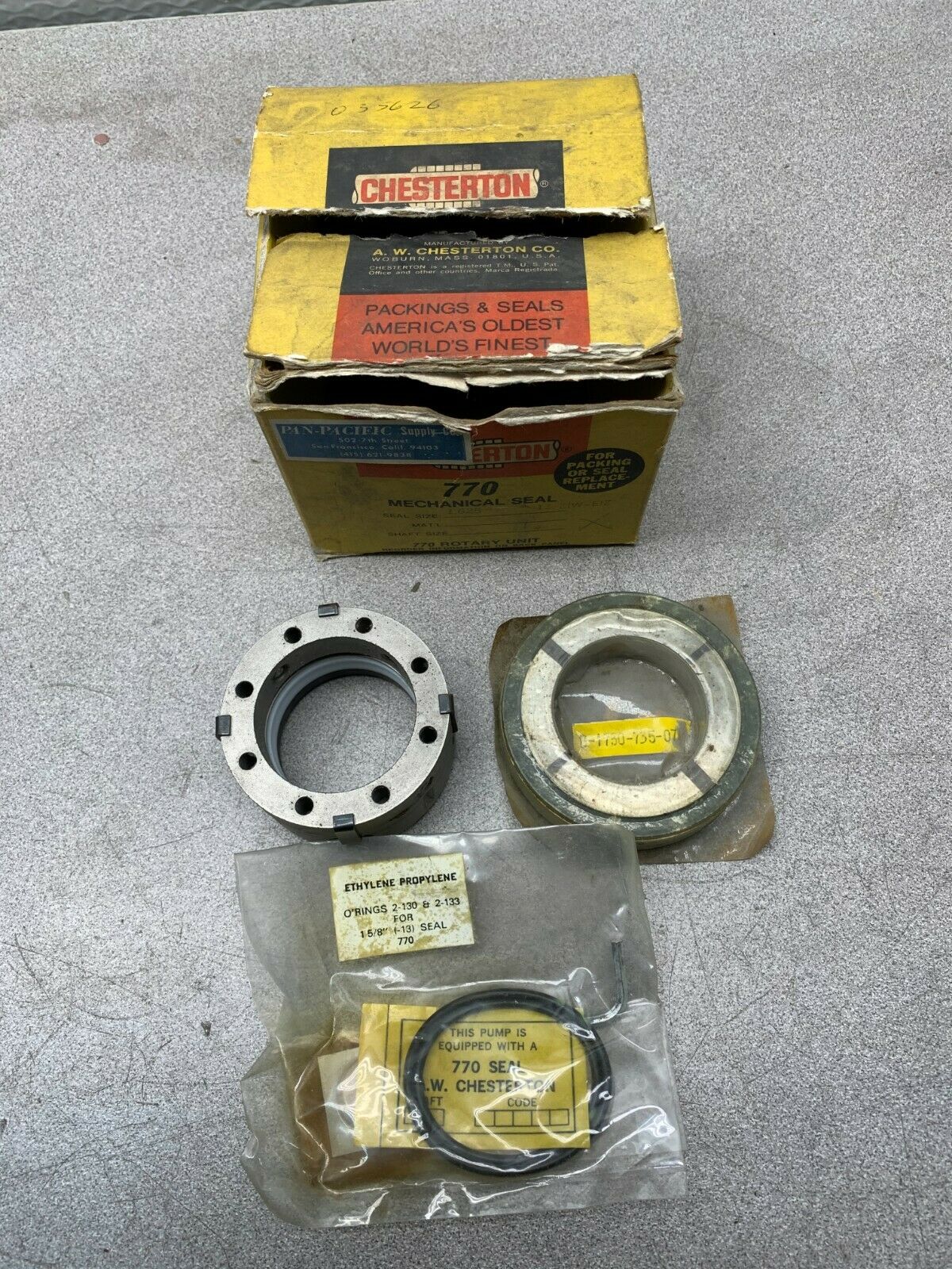 NEW IN BOX CHESTERTON 770 MECHANICAL SEAL ROTARY UNIT 1.625" 13 EIW-EIZ