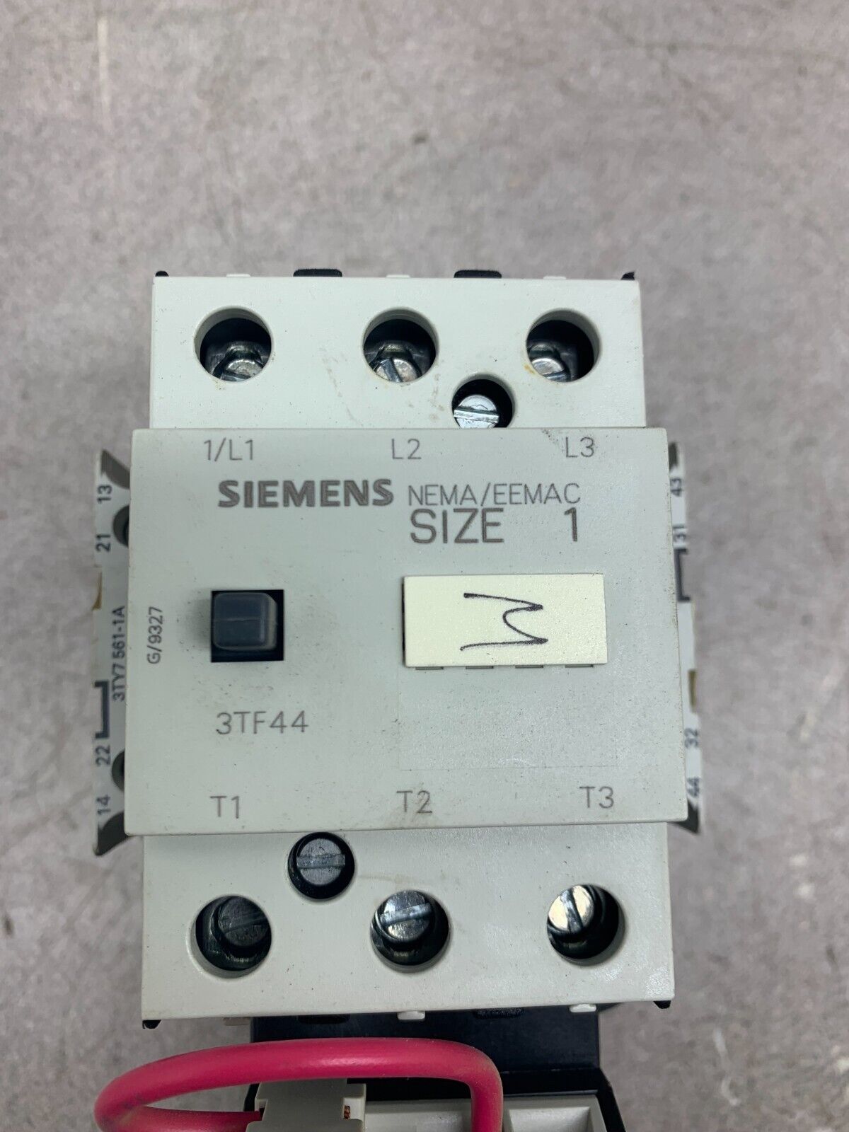 SIEMENS 3TF44 SIZE 1 STARTER 110/120V. COIL WITH 3UA55 00-1J RELAY 3TF4422-0A1