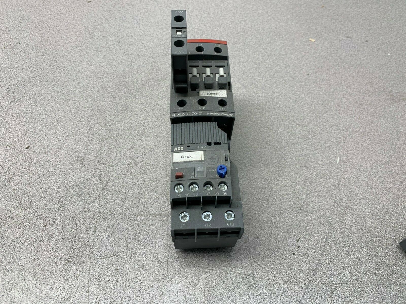 USED ABB CONTACTOR AF26Z-30-00-21 WITH TF42-24 OVERLOAD RELAY