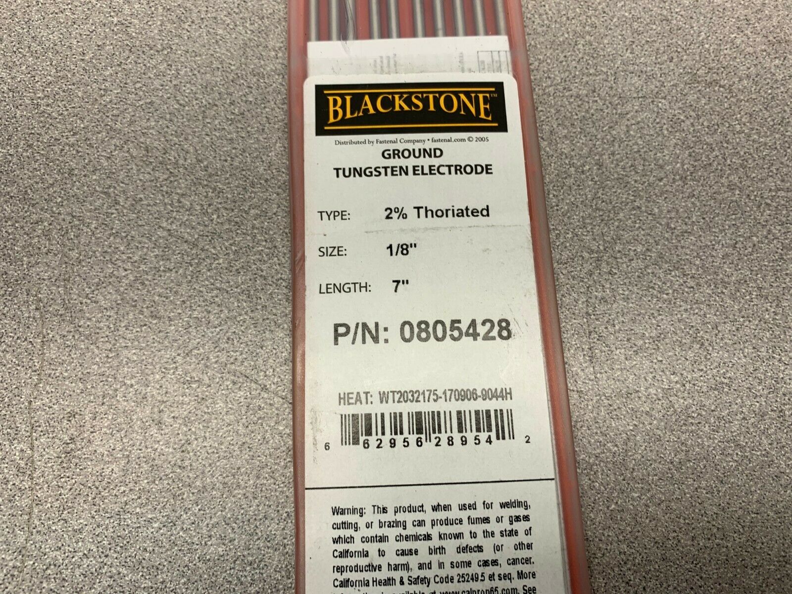 PACK OF 10 NEW IN PACKAGE BLACKSTONE GROUND TUNGSTEN ELECTRODE 0805428