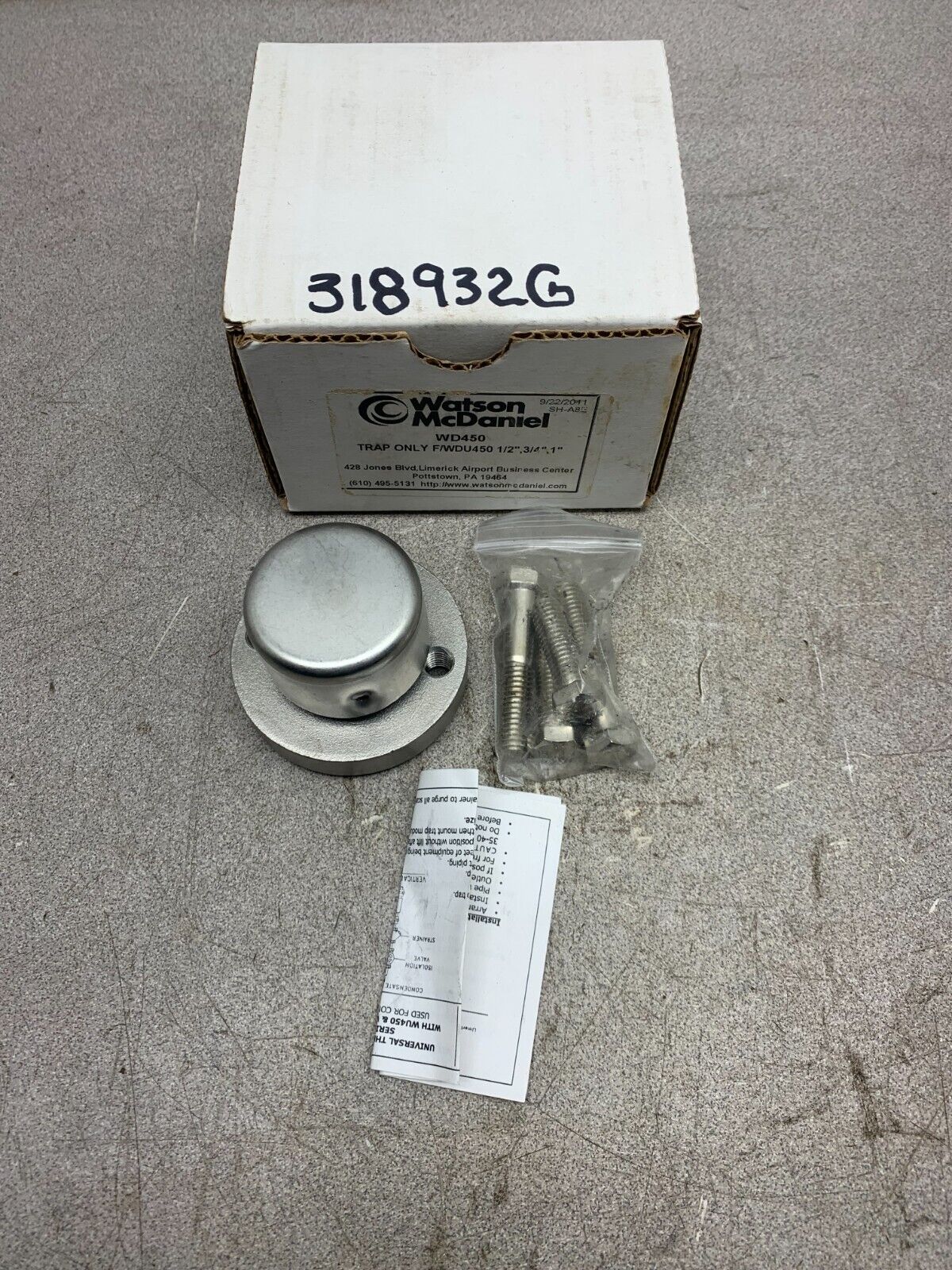 NEW IN BOX WATSON MCDANIEL TRAP ONLY WD450