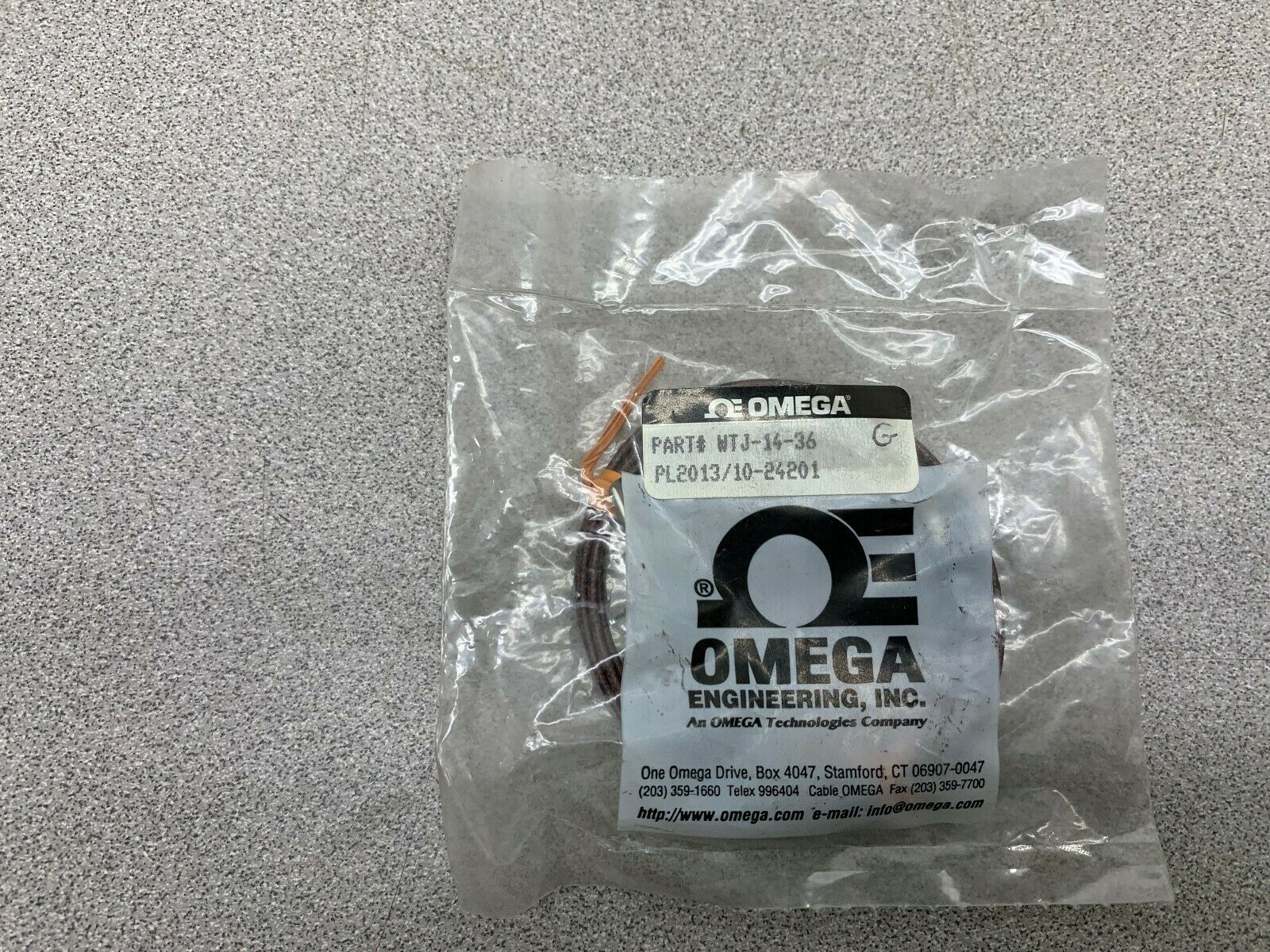 NEW NO BOX OMEGA WASHER THERMOCOUPLE WTJ-14-36