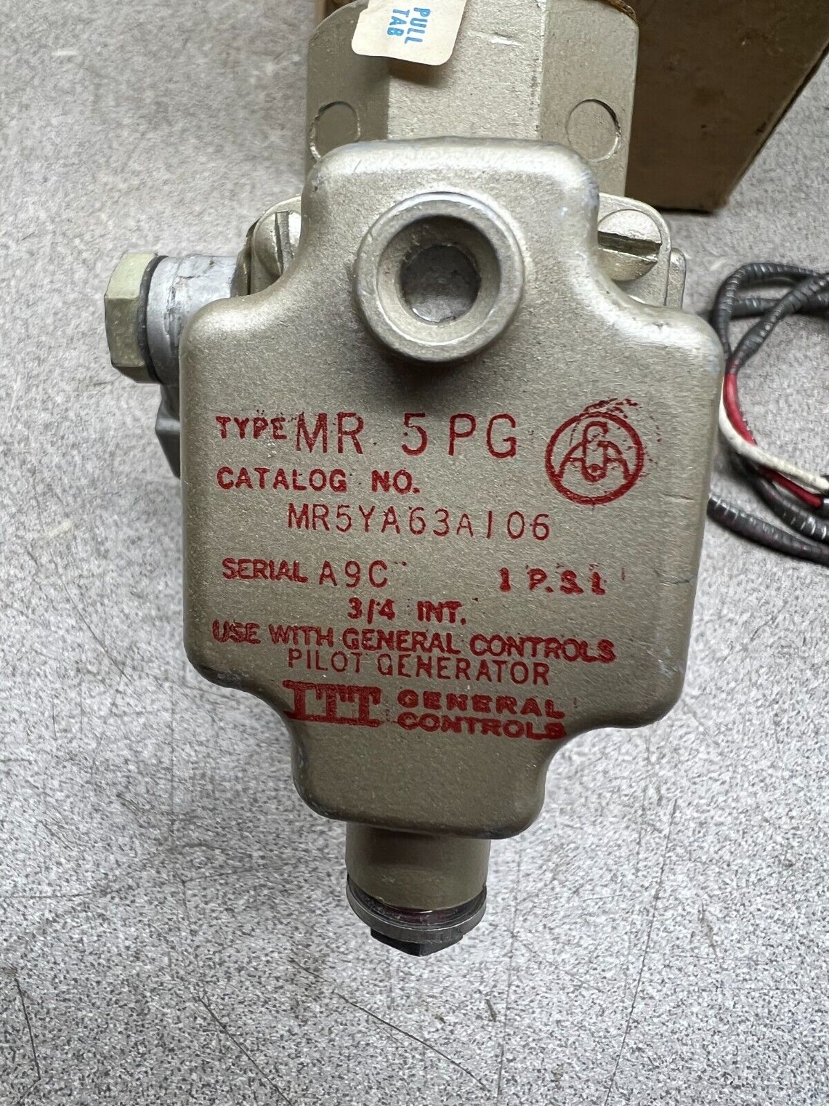 NEW IN BOX ITT SAFETY VALVE MR5YA63A106