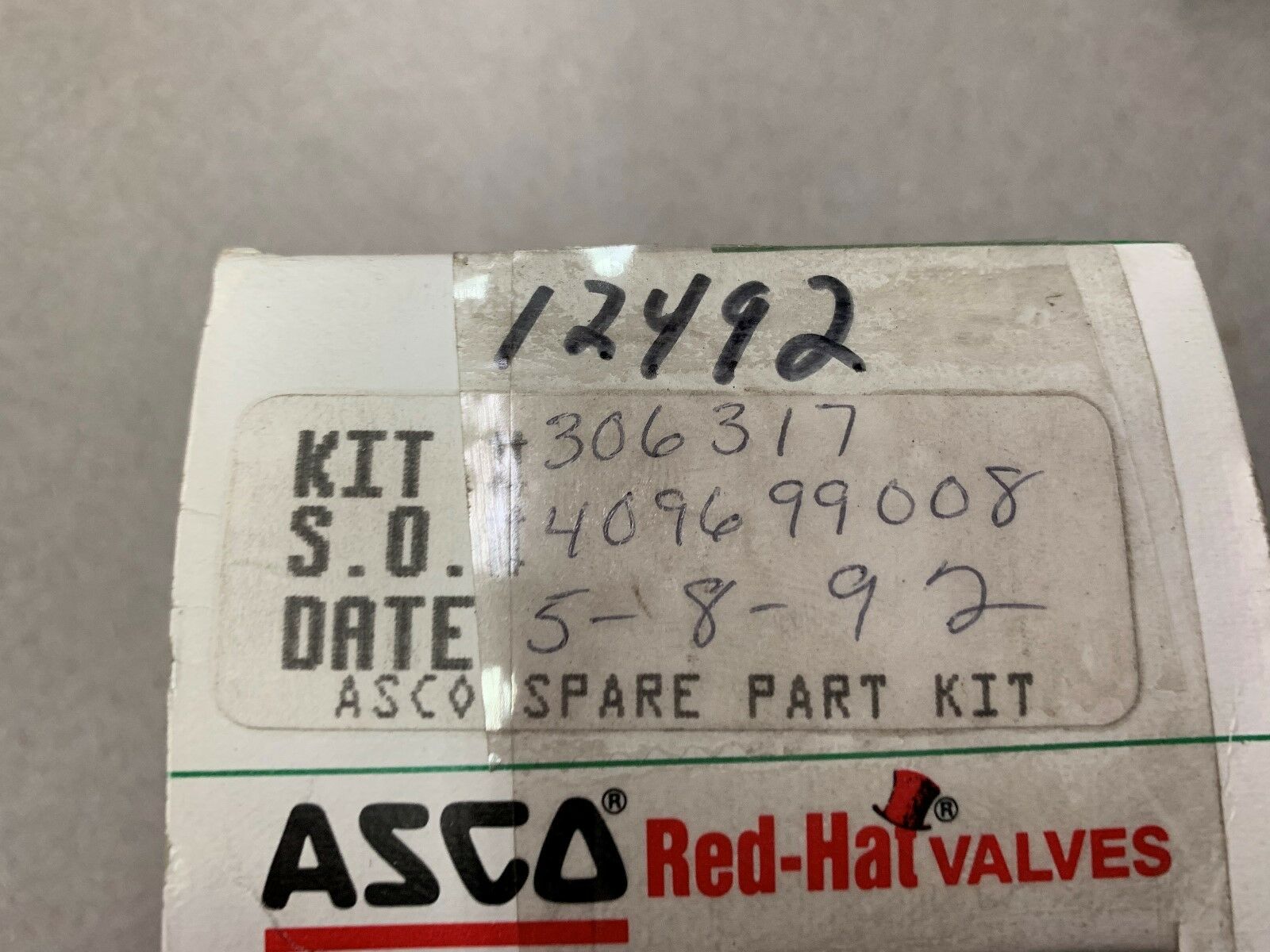 NEW IN BOX ASCO VALVE KIT 306317