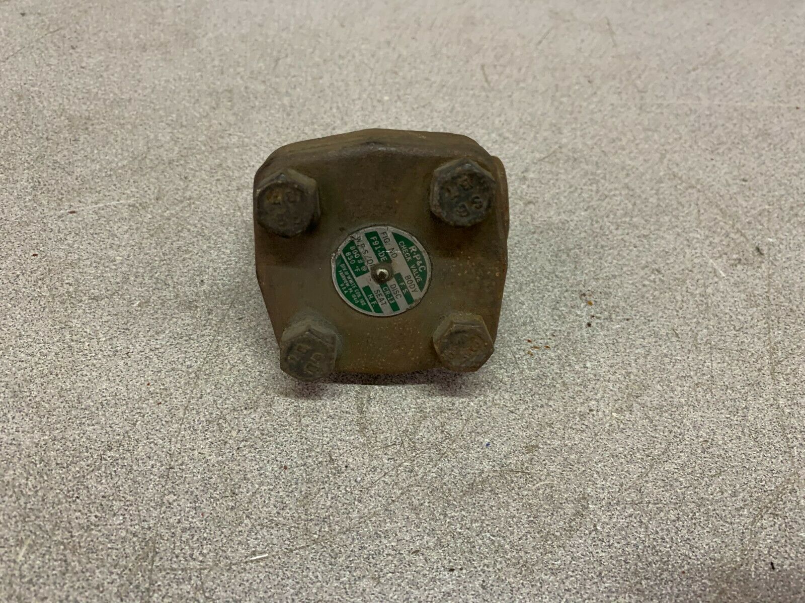 NEW R-P&C CHECK VALVE 1/2" FORGED STEEL F91-DE BODY F.S. DIC CR-13 SEAT HF
