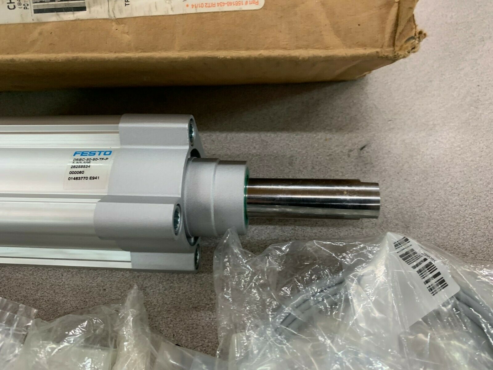 NEW FESTO PNEUMATIC CYLINDER DSBC-50-50-TF-PA-N3-50E WITH PARTS