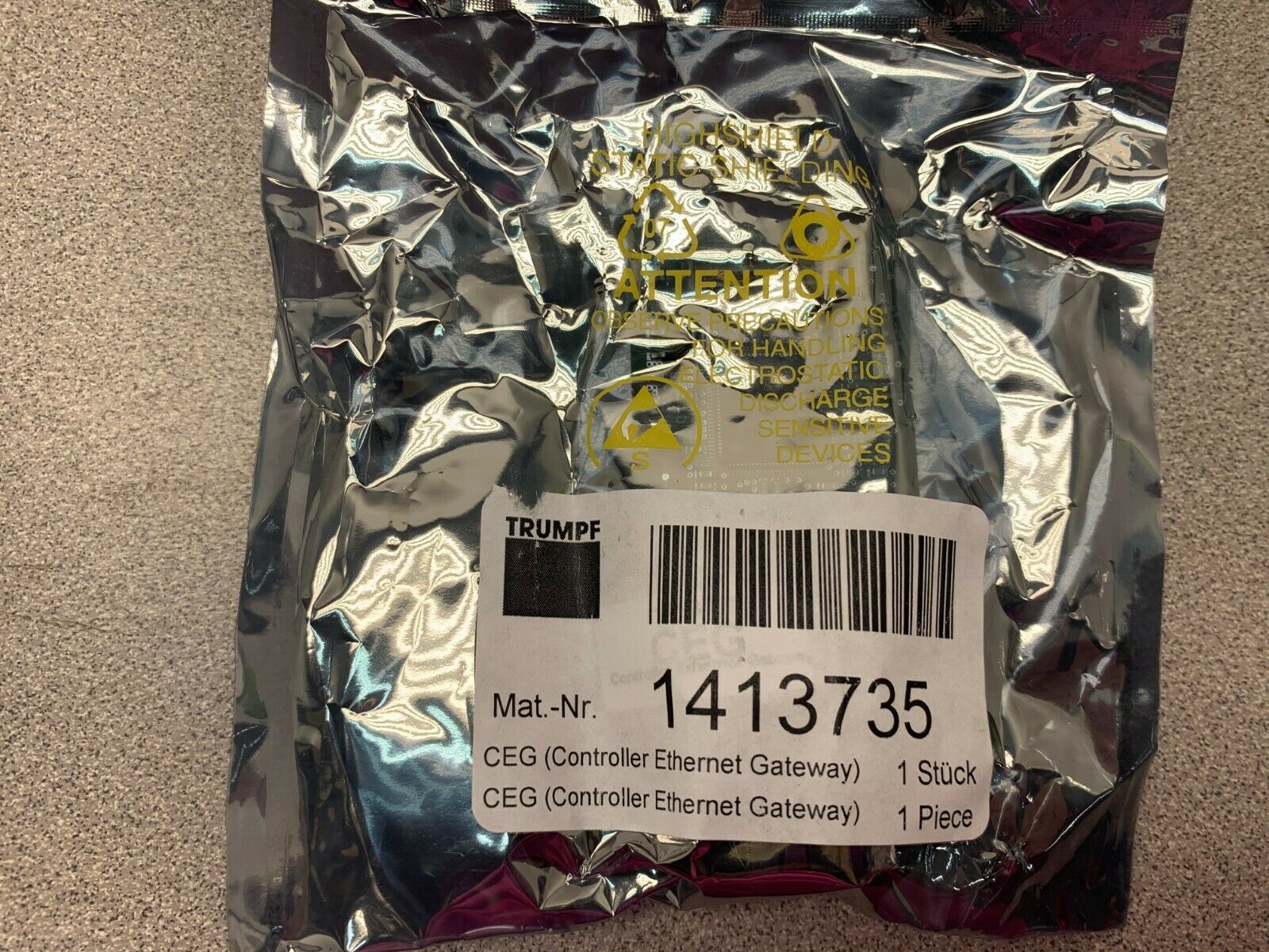 NEW IN BOX TRUMPF ETHERNET GATEWAY CONTROLLER 1413735