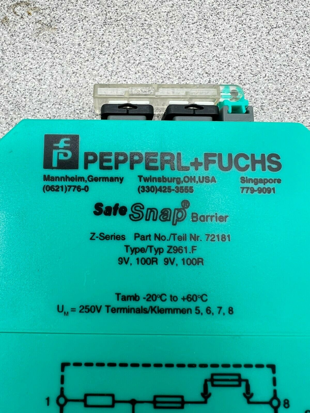 USED PEPPERL+FUCHS BARRIER MODULE 72181