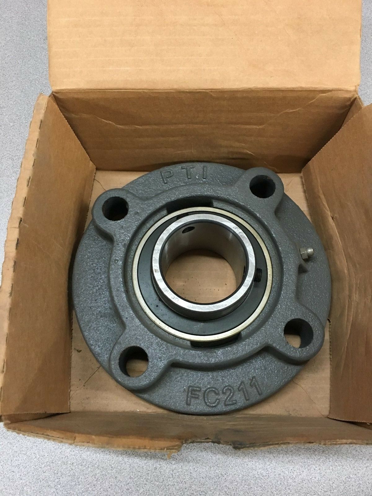 NEW IN BOX PTI INTERNATIONAL 4-BOLT FLANGE BEARING 55MM BORE UCFC211-55MM