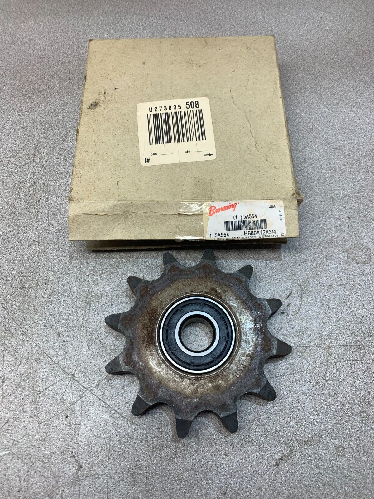 NEW OLD STOCK BROWNING IDLER SPROCKET HB80A12X3/4