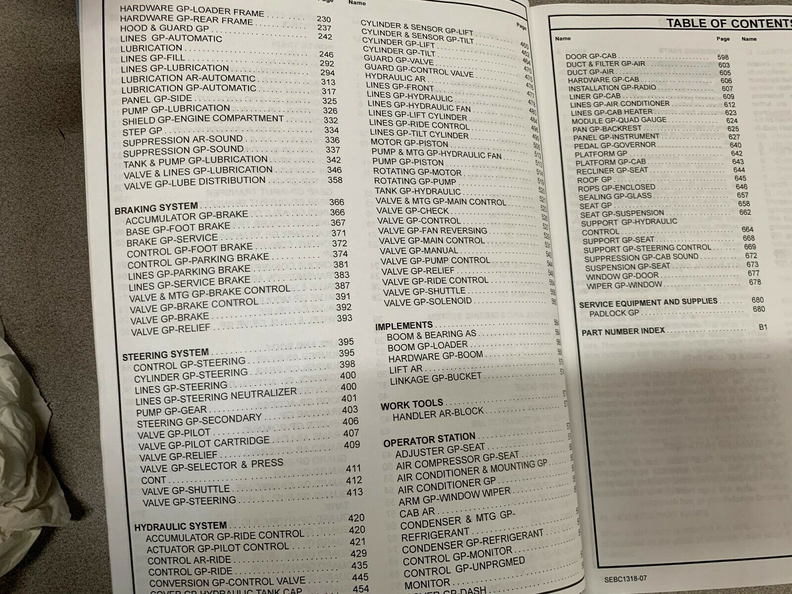 USED CATERPILLAR CUSTOM PRODUCT SUPPORT LITERATURE FOR 988G WHEEL LOADER **BOOK*