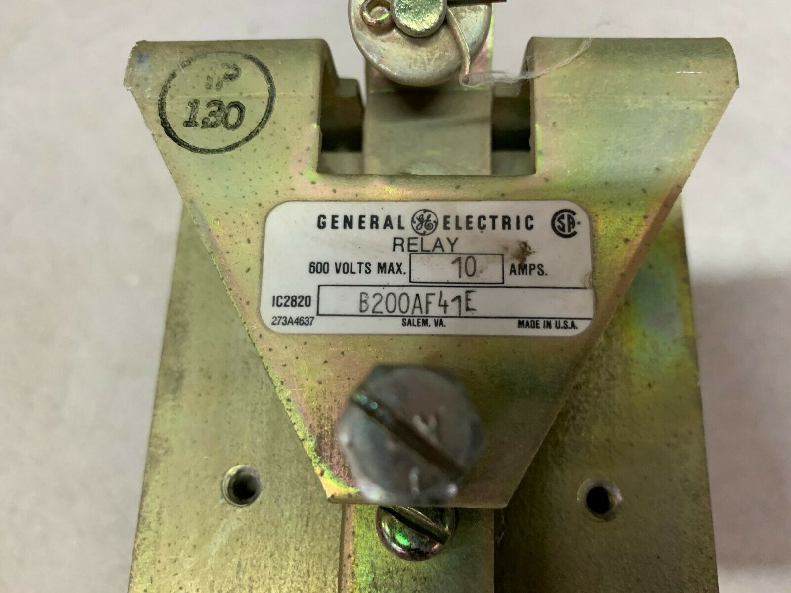 NEW NO BOX GENERAL ELECTRIC RELAY IC2820B200AF41E WITH COIL 22D14G41A