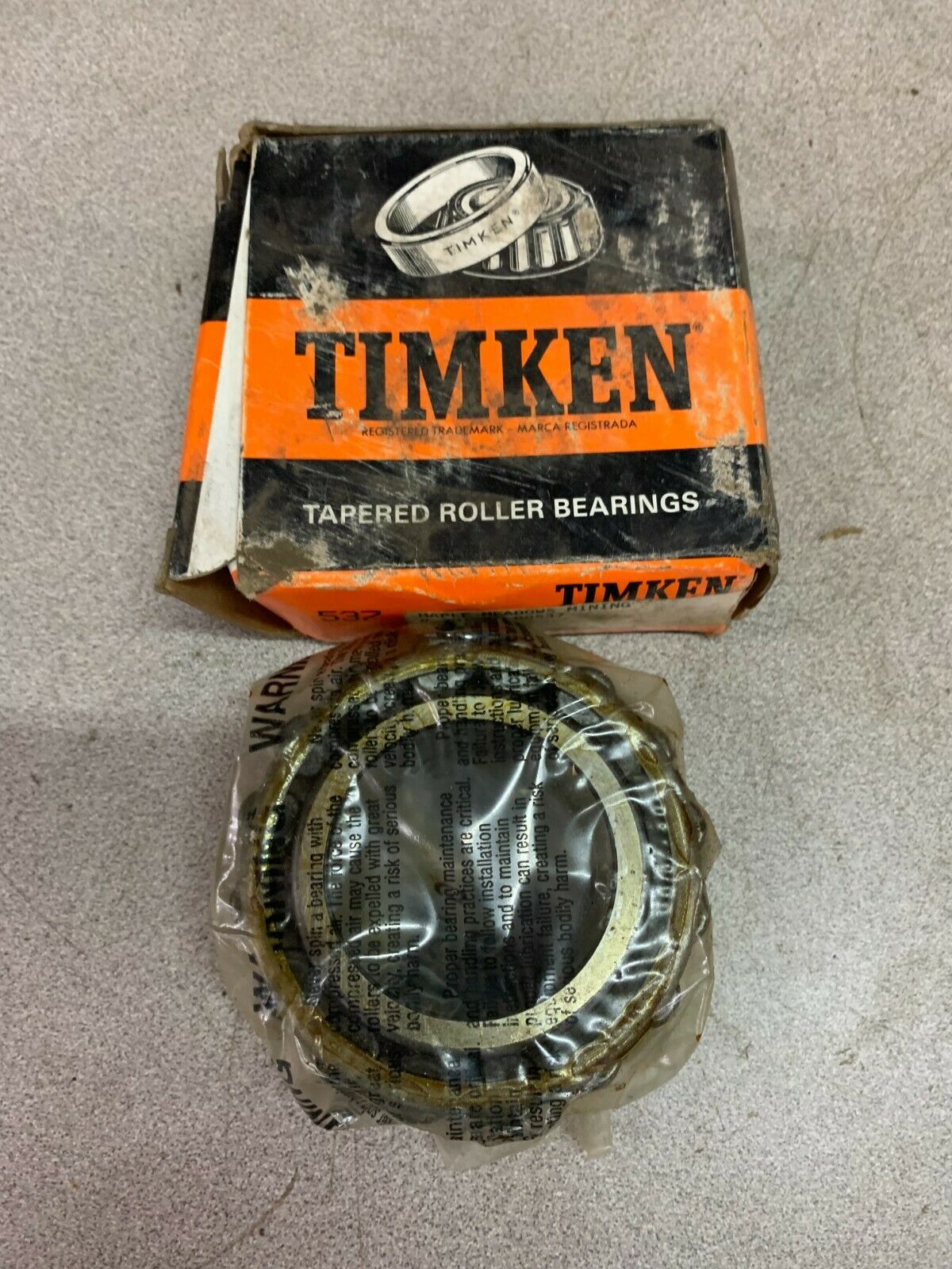 NEW IN BOX TIMKEN ROLLER BEARING 537