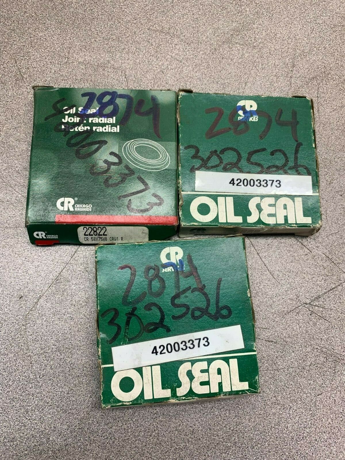 LOT OF 3 NEW IN BOX CHICAGO RAWHIDE OILSEAL 22822