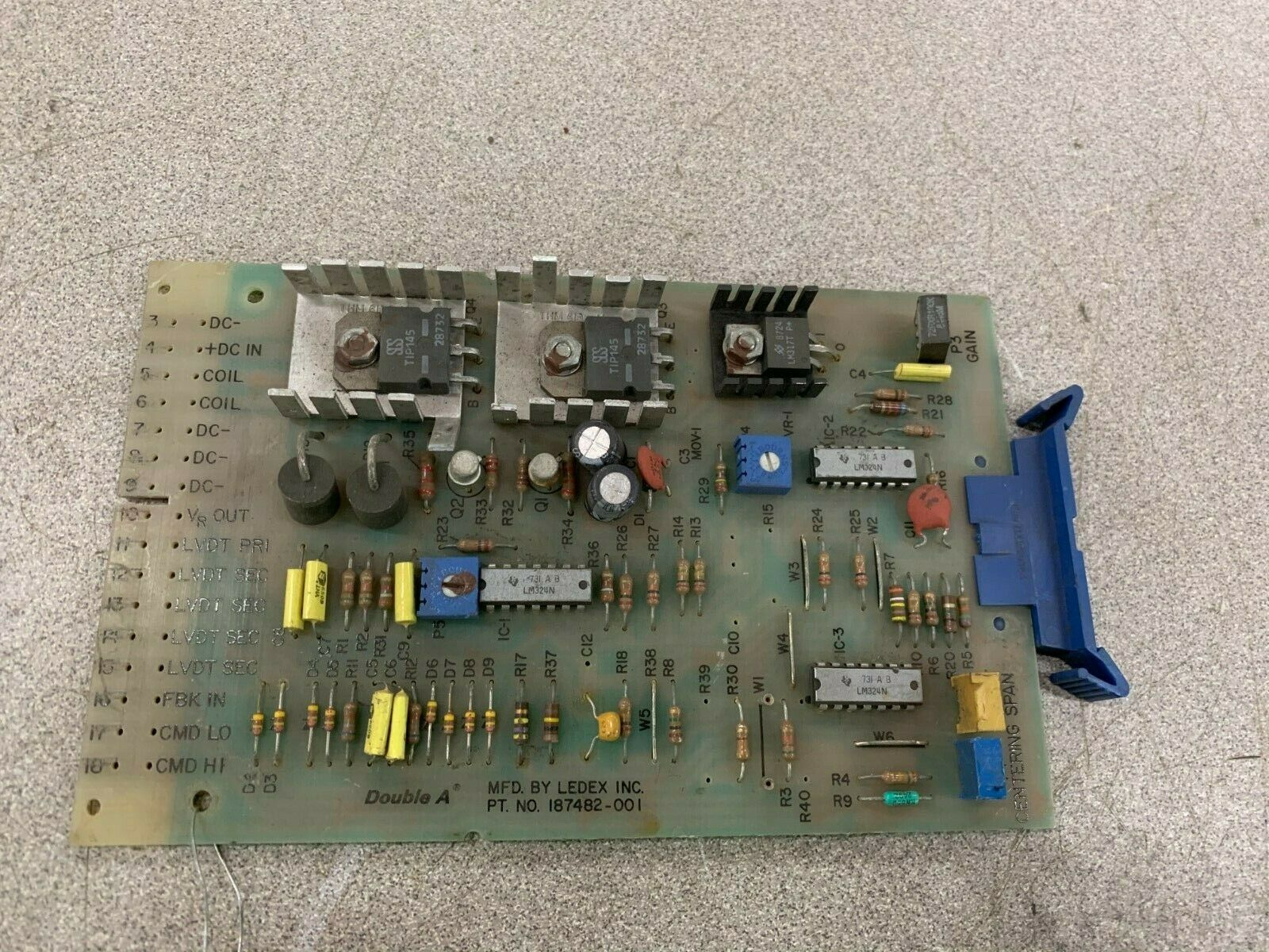 USED DOUBLE A LEDEX CIRCUIT BOARD 187482-001