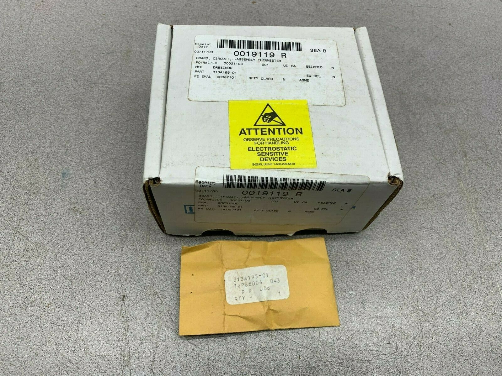 NEW IN BOX DRESINDU THERMISTER ASSEMBLY 313A195-01