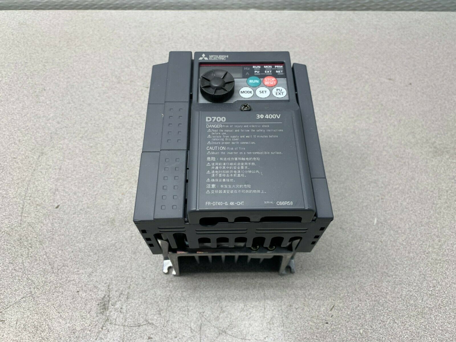 USED MITSUBISHI DRIVE FR-D740-0.4K-CHT