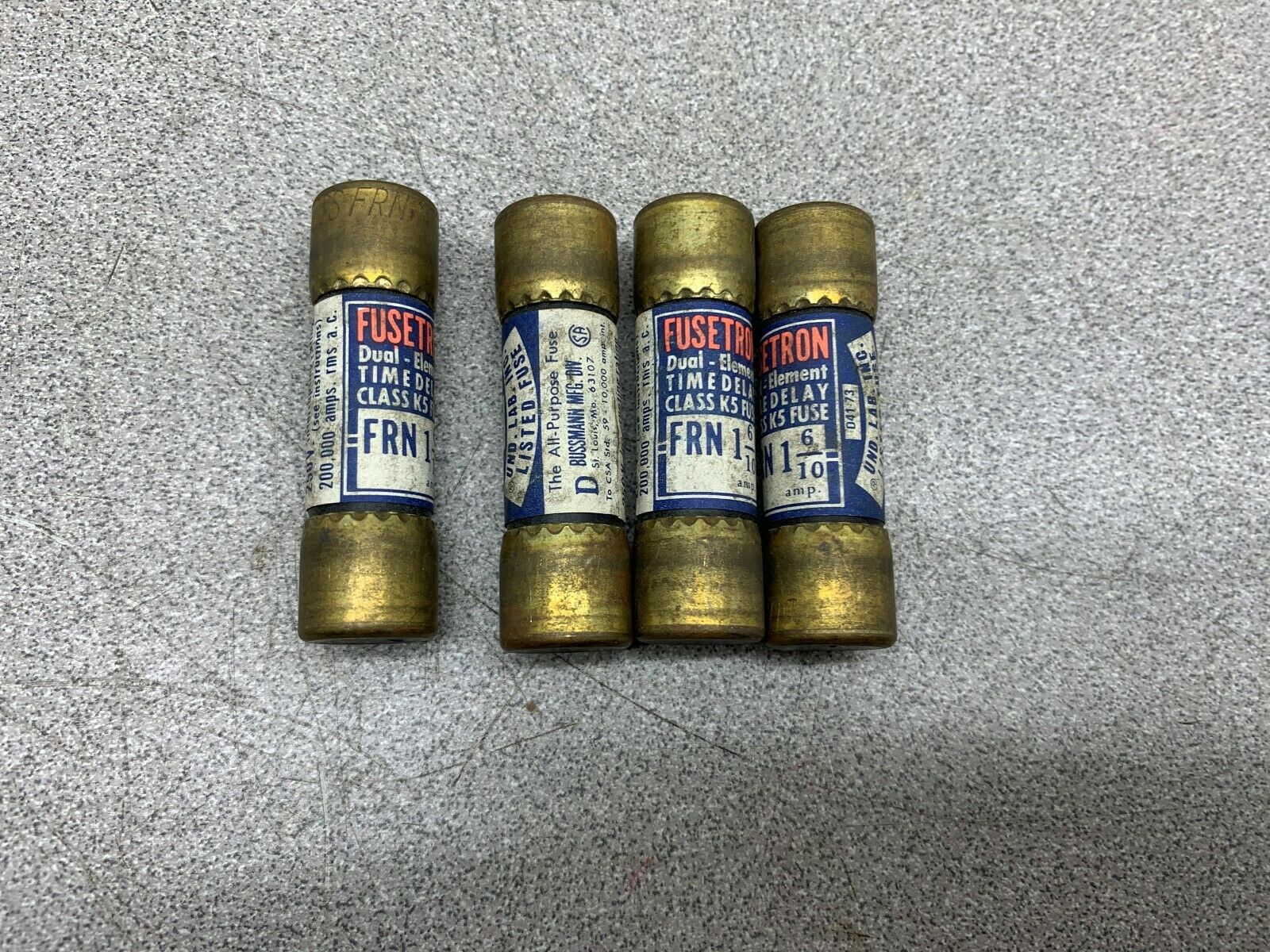 LOT OF 4 NEW NO BOX FUSETRON FUSE FRN 1 6/10