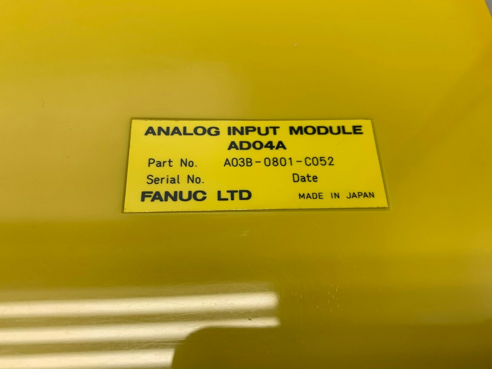 USED FANUC ANALOG INPUT MODULE A03B-0801-C052