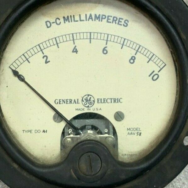 USED GE 0-10 DCMA METER AAV58