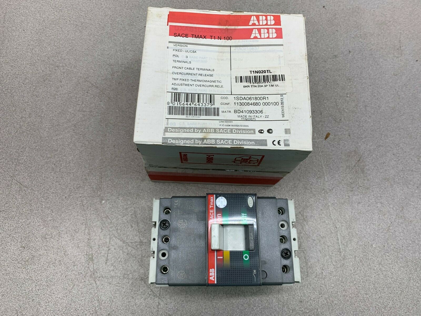 NEW IN BOX ABB BREAKER 1SDA061800R1