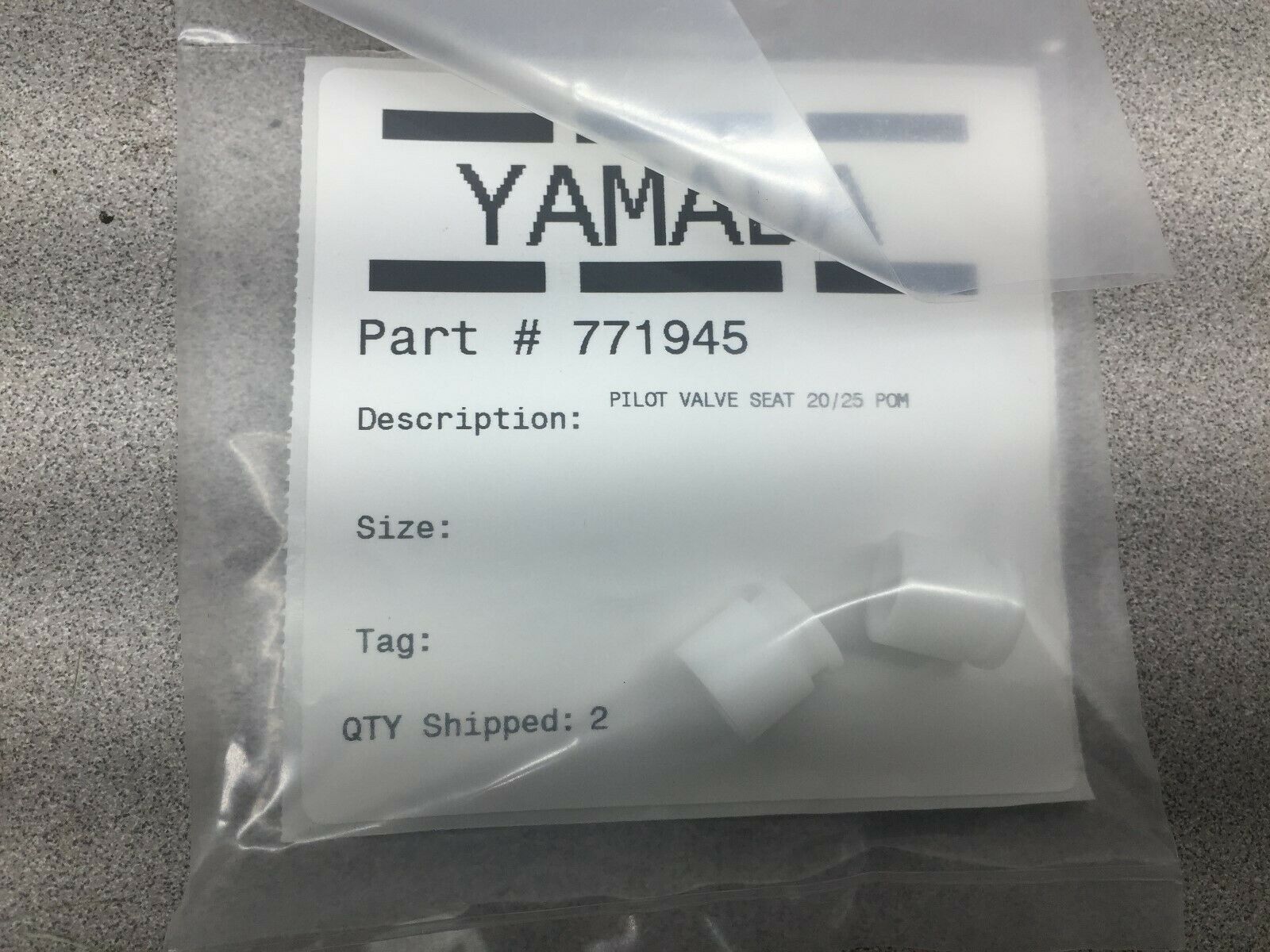 NEW IN BAG OF 2 YAMADA 20/25 PILOT VALVE SEAT 771945