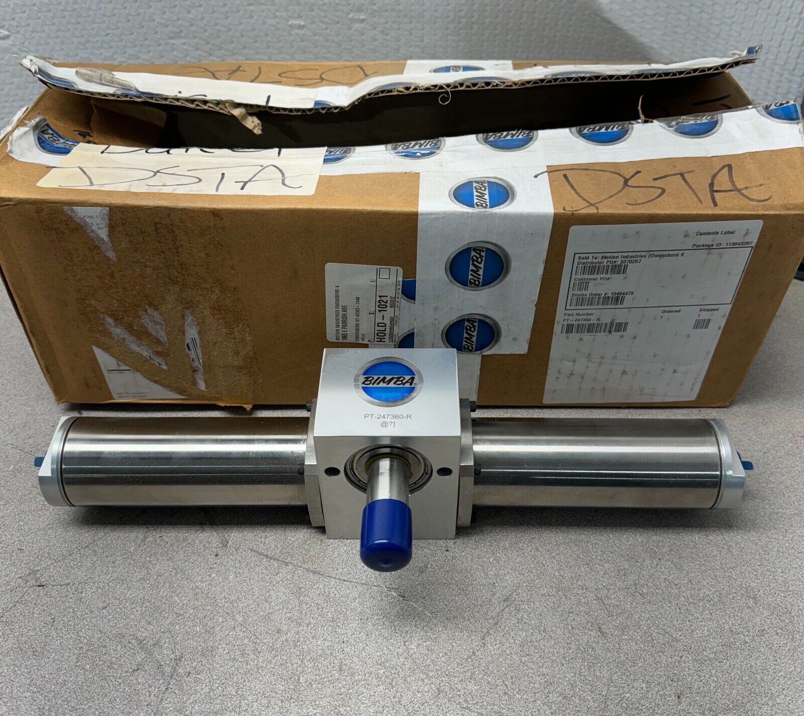 NEW IN BOX BIMBA PNEUMATIC ACTUATOR PT-247360-R