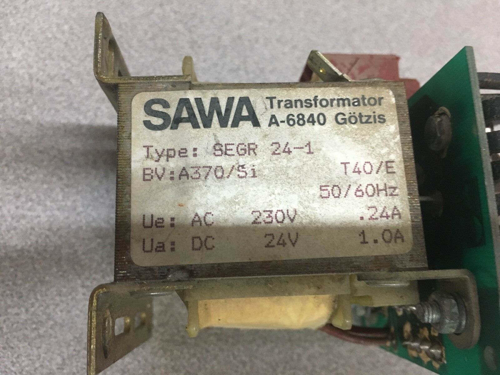 USED SAWA TRANSFORMER SEGR 24-1