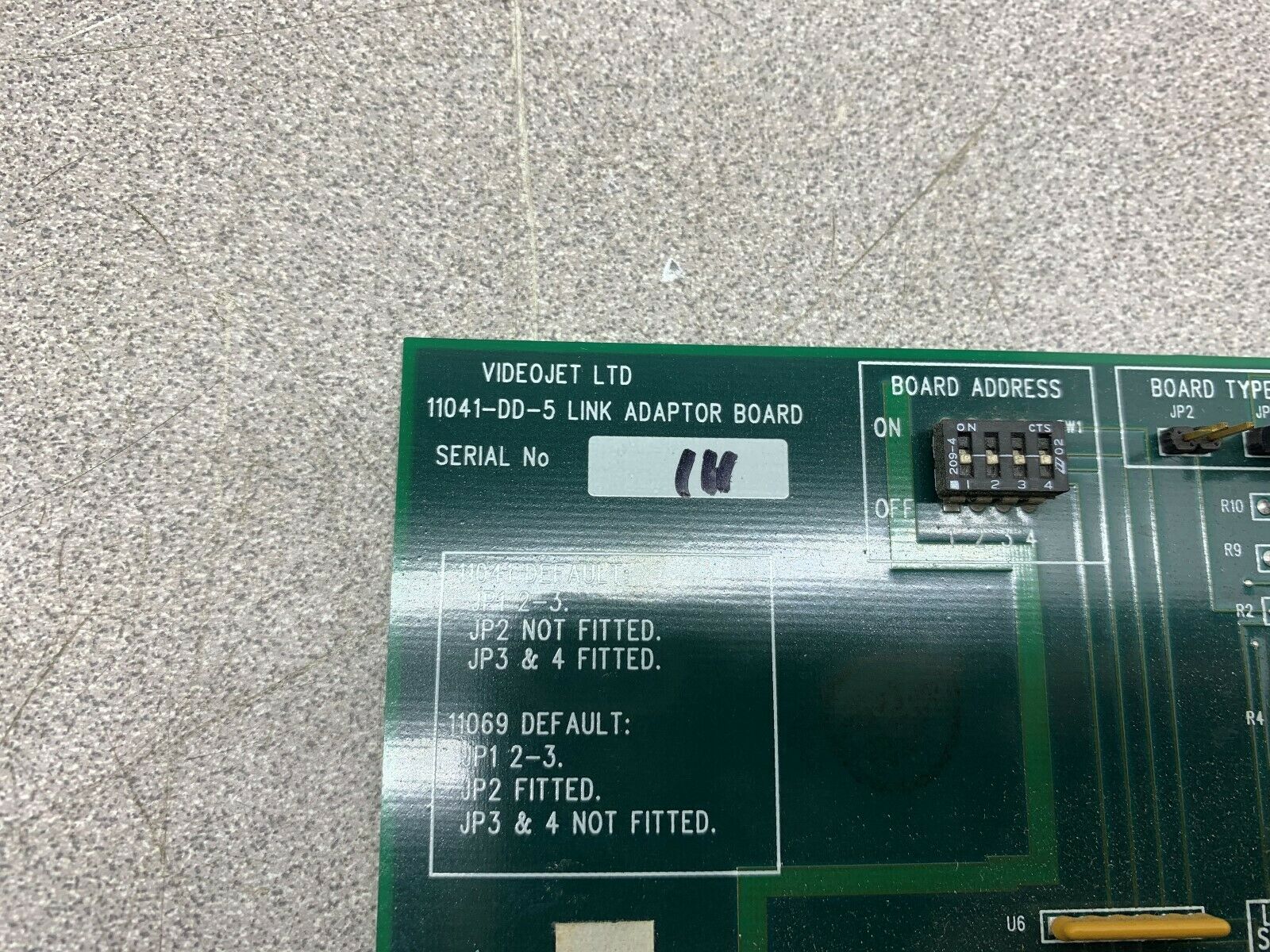 USED VIDEOJET CIRCUIT BOARD 1104-1-DD-5