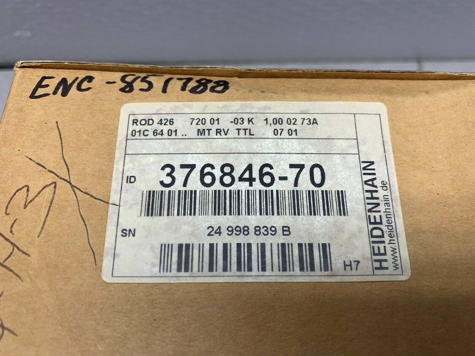 NEW IN BOX HEIDENHAIN 376846-70 ENCODER ROD 426 720 01-03