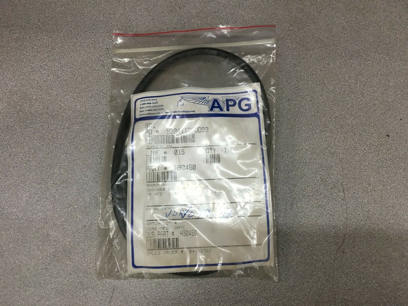 NEW APG 568-460 BUNA 90 O RINGS H90460