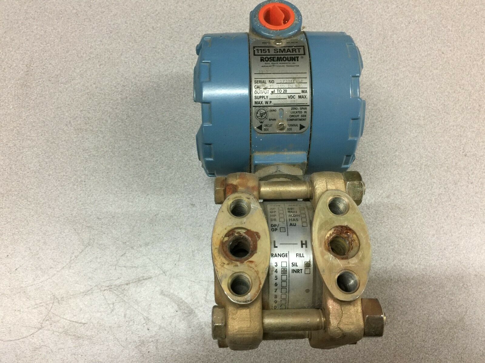 USED ROSEMOUNT 1151 SMART PRESSURE TRANSMITTER 1151DP4S1231I5